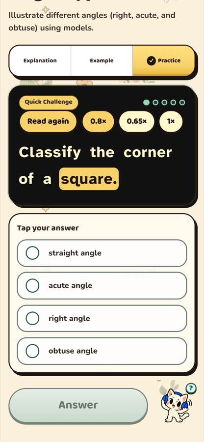 SIBOL lesson screen in Pakinig mode with large, high-contrast text